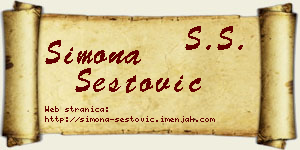 Simona Šestović vizit kartica